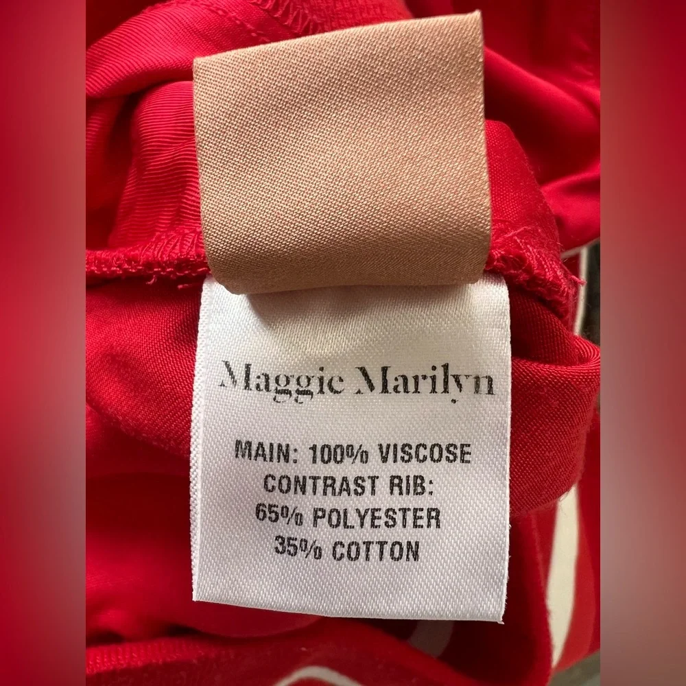 Maggie Marilyn Red Trailblazer Track‎ Pants with White Strips